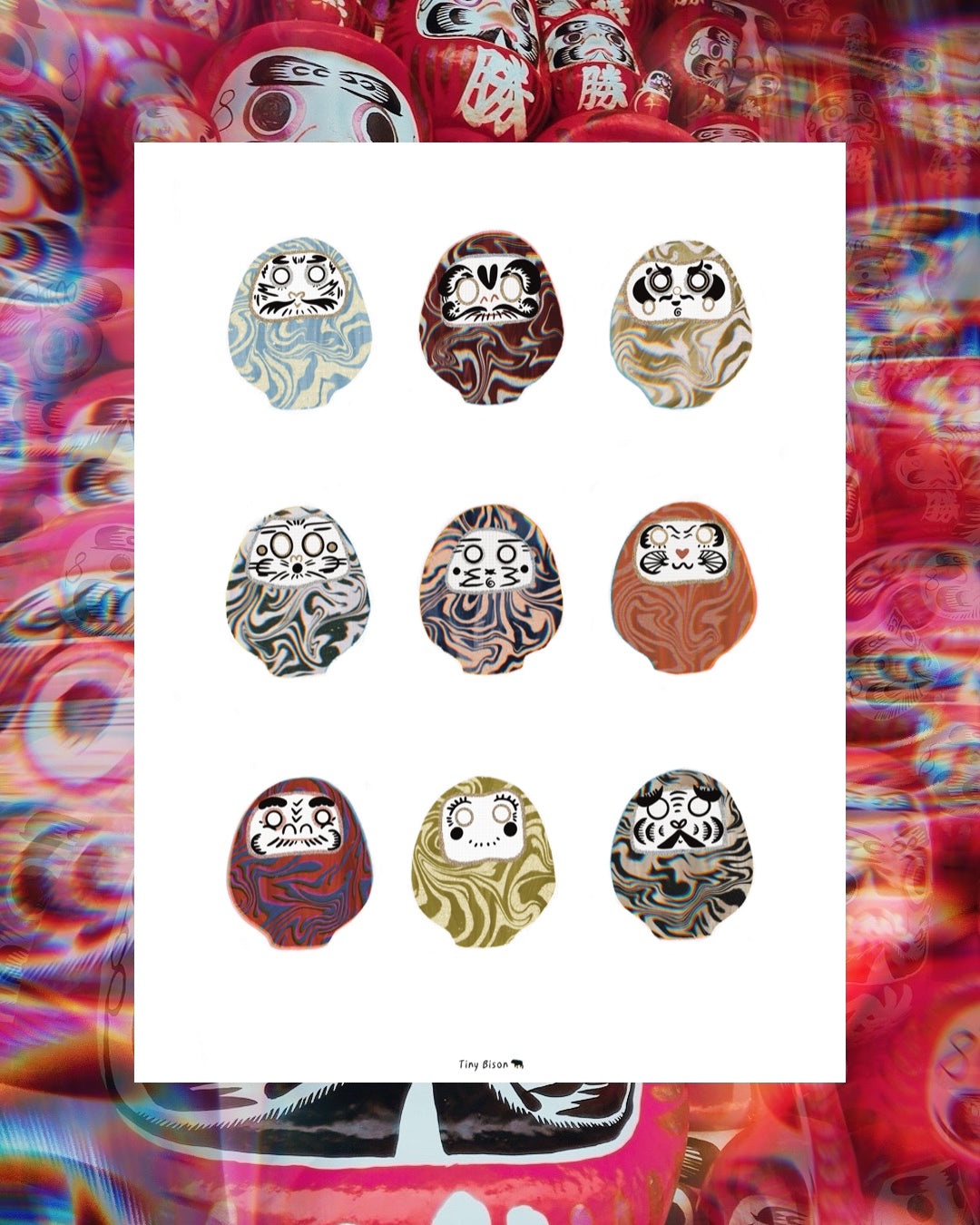 Daruma Doll Print